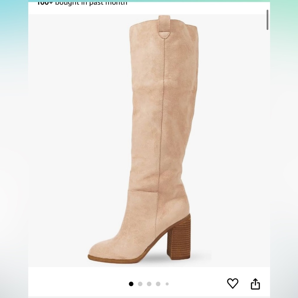 Suede Knee-High Boots